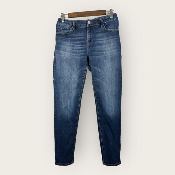 Mavi Jeans Denim - Mavi Womens size 29 Slim Ankle Whiskered Distressed Denim Jeans
